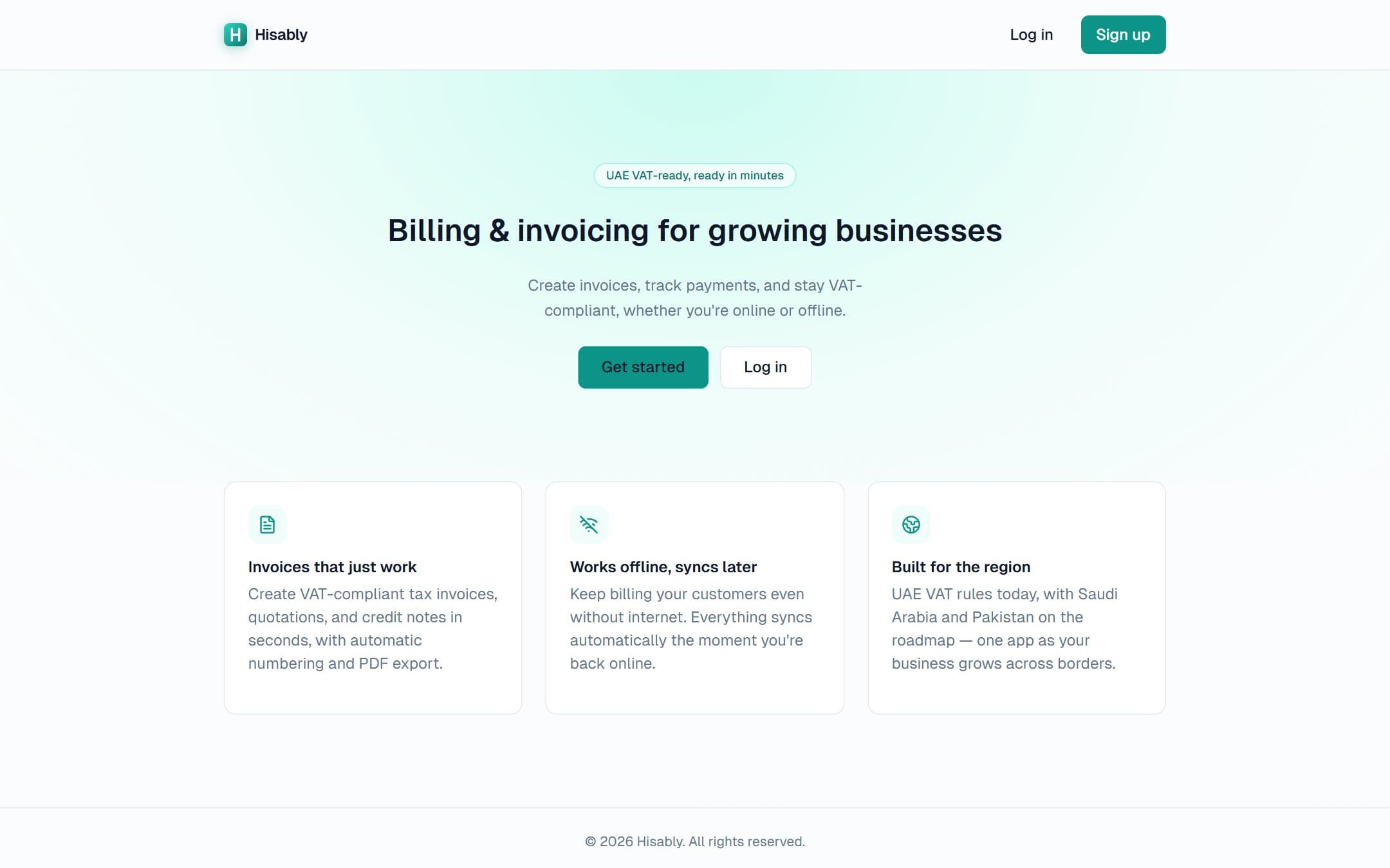 HISABLY — live site screenshot